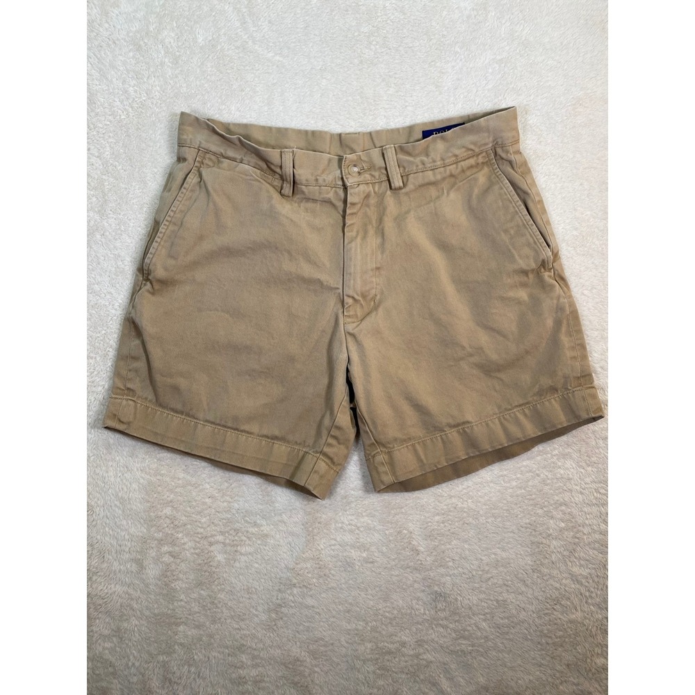 Polo Ralph Lauren Men's Chino Shorts 31 Khaki Tan Cotton Twill Flat Front Casual